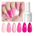 PEACECOLORジェルネイルピンク6色カラージェルセット10ML/本大容量ポリッシュタイプジェルネイルカラーネイルライト対応セルフネイル初心者&プロ適用ネイルデザインサロン級ギフト