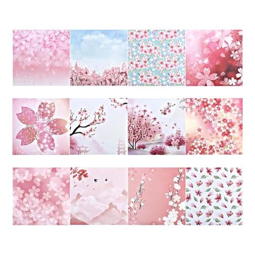 其它 - 両面折り紙 両面模様 かわいい桜 カラフル折り紙セット 正方形 100枚 15x15cm カラフルな装飾 DIY ペーパーアート 子供の手工芸品 和風折り鶴 結婚式 誕生日 飾りに最適
