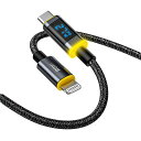 AOHIUSB-CtoLightningケーブル27W【急速充電/MFi認証/充電ステータスランプ】タイプCライトニング充電ケーブルナイロンiPhoneAndroidSamsungGalaxyMAGLINEPRO+