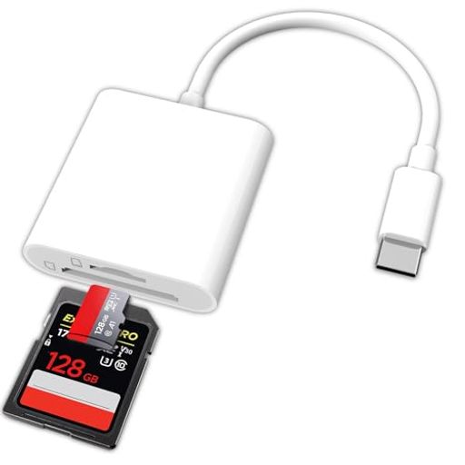 【MFi認証品】SDカードリーダーtype-cTFカメラアダプタUSBC外付メモリカードリーダーSD/TFカード対応2i..