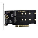 xiwaiデュアル2XNVMEM.2AHCIからPCIEExpress3.0Gen3X8X16RAIDカードVROCRaid0ハイパーアダプター。