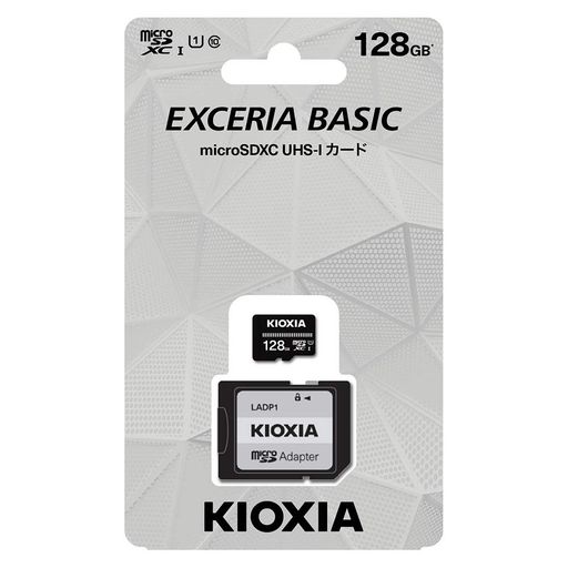 128GB ●容量:128GB●スピードクラス:クラス10/UHS-I●外寸:縦15x横11x厚1mm●重量:0.3g●SD専用変換アダプタ付