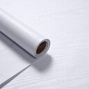 VEELIKE40cmx3m壁紙シール木目ウォールステッカー無地白リメイクシート防水耐熱防汚防油インテリアシート剥がせる壁紙接着剤付きカッティングシールキッチンシート賃貸OK模様替え家具台…