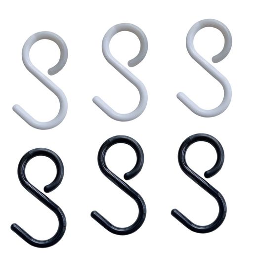 S字フック フック 汎用フック Sじフック 落ちない S形フック 錆びない 丈夫 Sフック 6個セット コンパクト しっかり 固定 小物掛け 吊り下げ フック 滑り止め 脱落防止 収納 台所用品 キッ…