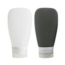 YFFSFDC トラベルボトル シャンプー ボトル 90ML 小分け容器 漏れ防止 化粧品容器 アウトドア 出張用 旅行用 黒と白2色セット(3)