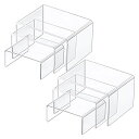 XMSSAA展示台アクリルライザースタンド透明アクリルディスプレイアクリルステージコの字展示用フィギュア飾りコレクションケース陳列台アクリル台6個セット