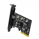 NFHK USB 3.2 GEN2 TYPE-C 20GBPS USB-C - PCI-E 4X EXPRESSカードアダプター デスクトップマザーボード用(2)