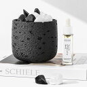 CJDUA アロマストーンセット ストーンディフューザー アロマディフューザー 天然石300G アロマオイル10ML クレーター模様のカップ 白水晶 黒曜石 ク...