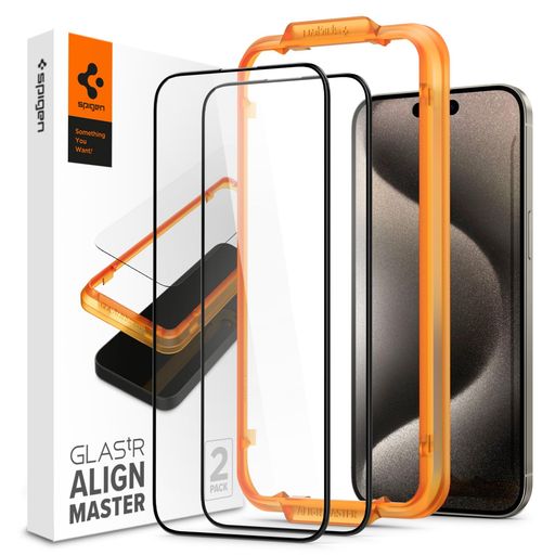 SPIGEN ALIGNMASTER ガラスフィルム IPHONE 15 PRO MAX 用 ガイド枠付き IPHONE15PROMAX 対応 保護 フィルム 2枚入 SPIGEN ALIGNMASTER ガラスフィルム IPHONE 15 PRO MAX 用 ガイド枠付き IPHONE15PROMAX 対応 保護 フィルム 2枚入