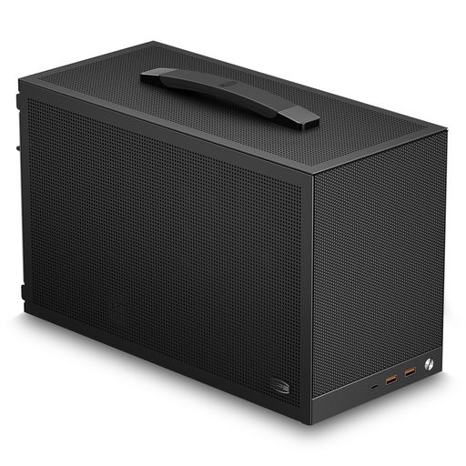 PCCOOLERCPSK101MiniITXPCケース小型メッシュ構造高エアフロー4面メッシュ金属パネルシャーシ薄型ファン3基搭載120*15mm対応SFX電源&340mmGPU高さ制限の68mm