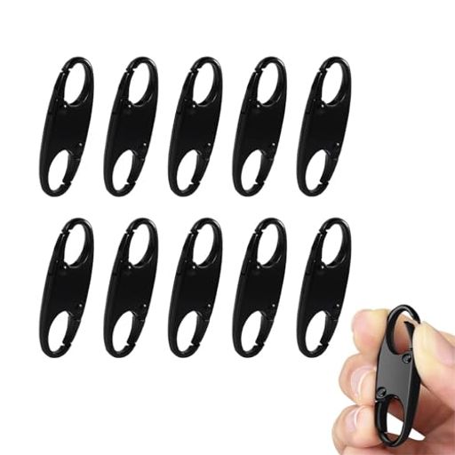 latikalyジッパークリップ盗難防止10個セットバックパックジッパーロックファスナー引き手キーホルダー..