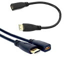 AKNPMHT MICRO HDMI V1.4ソケットメス TO MINI HDMIオス変換装置アダプタケーブル20CM マイクロHDMI 変換アダプターケーブル(2)
