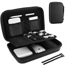 ProCaseガジェットポーチ、防水性のあるEVA材、大容量、3層仕組みMacBookアダプタ・MagicMouse2・USBFlashDisk・SD収納、スマホ・タブレット充電・ケーブルの小物入れ、PC周辺アクセサリーの整理バ…(2)