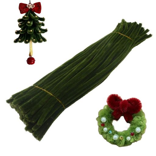 ESJNNK手芸モール100本6mm単色カラーモール高密度曲げ可能DIY飾り物造形材料ぬいぐるみ造花手芸材料ク..