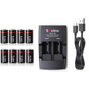 JINMASICR2充電池8本+充電器セット3.0V(3.2V)