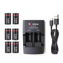 DOUBLEPOWCR2充電池6本+充電器セット3.0V(3.2V)