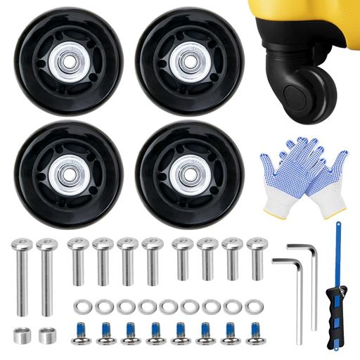 スーツケースタイヤ交換キット4個セット車輪補修静音車輪用交換タイヤキットスーツケースタイヤ交換修..