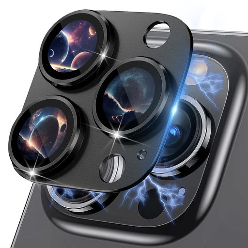 RicYeelカメラフィルムiPhone15Pro/iPhone15ProMax用カメラレンズ保護カバーアイホン15プロ/15プロマックス対応レンズ保護フィルムアルミ合金耐スクラッチ耐衝撃カメラカバー-ブラック RicYeelカメラフィルムiPhone15Pro/iPhone15ProMax用カメラレンズ保護カバーアイホン15プロ/15プロマックス対応レンズ保護フィルムアルミ合金耐スクラッチ耐衝撃カメラカバー-ブラック