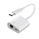 CY TYPE C USB-C - 100MBPS ネットワーキング RJ45 PDパワーチャージアダプター付き ノートパソコン/タブレット/携帯電話に対応 UC-155-TC006-HX(2)