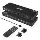 TESmartHDMI切り替え器16入力1出力切替器16ポート4K@60Hz16パソコン1ディスプレイ用HDMIセレクタースイッチ音声分離器EDID機能HDCP2.2RS232、LANポート自動スキャン機能自動検出機能