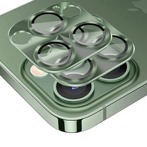AIMAOO 【2本セット】カメラフィルム IPHONE 13 PRO/IPHONE 13 PRO MAX 対応 ガラスフィルム アルミニウム合金 + 強化ガラス レンズカバー レンズケース 露出オーバー防止 耐衝撃 スクラッチ防止 カメラフィルム