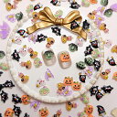ネイルパーツ ハロウィン 100個セット 可愛い 立体 おばけ カボチャ ハロウィン パーツ 魔女の帽子 幽霊 クリア ネイルパーツ ストーン ハンドメイド デ...