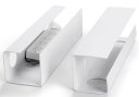 ZHIYOケーブルボックス 大容量ケーブル管理ルトレー2個セット デスク下収納 長さ40CM PCV電源タップ収納 オフィス用 家庭用机下配線隠し 白(3)