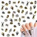 ハロウィン ネイルパーツ 72個セット ネイル ハロウィン スパイダー ゴースト スカル コスチューム アクセサリー ハロウィン ネイル 用 ハロウィン ネイル...
