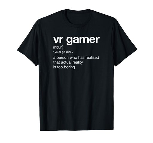 VR GAMER DEFINITION - 面白いVRゲーマーの定義、仮想現実のゲーム Tシャツ VR GAMER DEFINITION - 面白いVRゲーマーの定義、仮想現実のゲーム Tシャツ