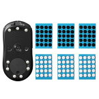 YFFSFDCマウスソール汎用円形ゲーミングマウス用超低摩擦なめらかな滑走性ユニバーサルマウスソール静音丸形ラウンドエッジ加工交換用6mm120粒入(ブラック+ホワイト)
