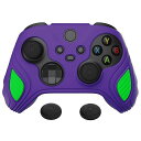 PlayVitalXboxシリーズX/Sコントローラーに対応用ツートン滑り止めシリコンケースカバー、Xboxコアコントローラーに対応用ソフトラバーケース、サムグリップキャップが付き【蠍エディショ…