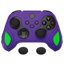PlayVitalXboxシリーズX/Sコントローラーに対応用ツートン滑り止めシリコンケースカバー、Xboxコアコントローラーに対応用ソフトラバーケース、サムグリップキャップが付き【蠍エディショ…