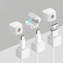 DEVENTORZケーブルクリップマグネット開閉式強力3Mテープ付き配線整理コードホルダー6個セットデスク周り整理車内配線管理(ホワイト)