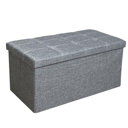 Cictokp収納スツールオットマン収納スツール丈夫収納折りたたみ式76x38x38cm踏み台濃い灰色玄関収納椅..