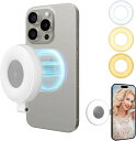 UTEBITリングライトMagSafe対応LEDライト3色モード自撮りリングライトIphoneLedライト撮影用ライト180°折りたたむType-C充電式小型持ち運び便利自撮り/面接/ライブ配信/ビデオ会議用補光ライト
