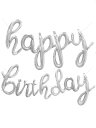 18インチはっぴーばーすでー誕生日バルーンシルバー、飾り付け風船ヘリウムガス女の子男の子壁に飾る用のHappyBirthdayバースデーバルーン、バルーンアート風船、ハッピーバースデー、バ…
