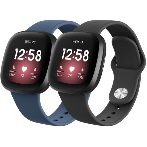 【2パック】ベルトコンパチブルFitbitVersa3ベルトFitbitSenseバンドFitbitVersa4バンド交換ベルトシリコン交換バンド柔らかいセンス2ベルト(2パック02)