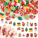 ネイルパーツ クリスマス 約100セット 可愛い サンタ 雪だるま クリスマスツリー トナカイ ベル 3D 立体 大きい ネイルパーツ ストーン ネイルアート ...