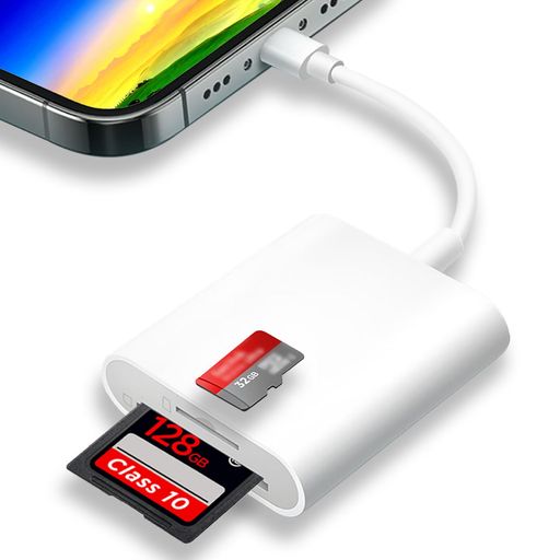 【2025新登場!】SDカードリーダーライトニング式IPhone2in1TFSDカードカメラリーダーカメラアダプタIPa..