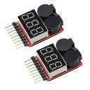 VKLSVAN2個セット2IN11-8Sリポ簡易電池電圧テスターRC低電圧ブザー警報バッテリーモニターチェッカー