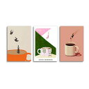 LAKELUUYAA復古コーヒー潜水テクスチャー装飾画帆布画芯壁飾り用ポスターおしゃれインテリアリビングルーム壁掛けモダンアート家の装飾アートプリント(A30x...