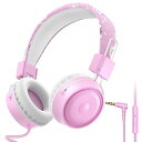 【子供専用】ヘッドホンShinePickキッズヘッドフォンゲームオーバーイヤーヘッドセット有線3.5mm密閉型マイク内蔵85dBまで音量制限折り畳み式で調整可能軽量でソフトPS4パソコンiPad、Android…