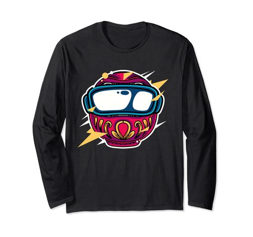 だるま人形 菩提樹 幸運 バーチャルリアリティ VRゲーマー 長袖Tシャツ だるま人形 菩提樹 幸運 バーチャルリアリティ VRゲーマー 長袖Tシャツ