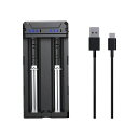 XTARFC218650リチウムイオン充電器1.2V単3形·単4形充電池3.6V/3.7V10400/14500/21700/26650バッテリ対応0.5A/1A/2A充電電流は手動で調整可能