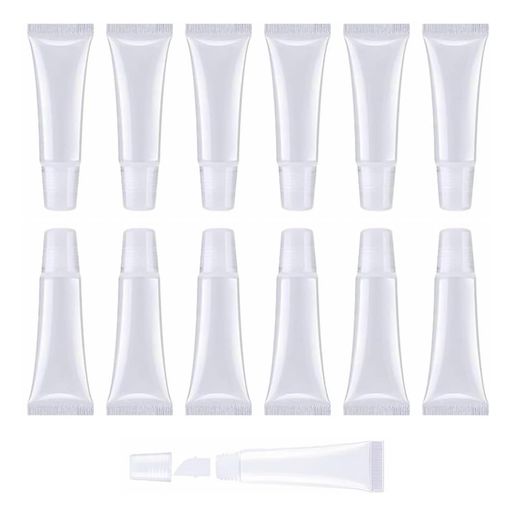 BTtimeリップグロスチューブ10ml10本セット化粧品容器セット詰め替えボトル容器ポータブル漏れ防しデザイン軽量携帯易い透明で柔らかいトラベル収納化粧品洗顔用出張用旅行用
