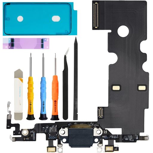 ZHUROUPUFORIPHONESEのためのドックのコネクター第24.7”2020の充満港の屈曲ケーブル、修理用具(黒)とのFORIPHONESE第2A2275A2296A2298のためのヘッドホーンのジャックの修理