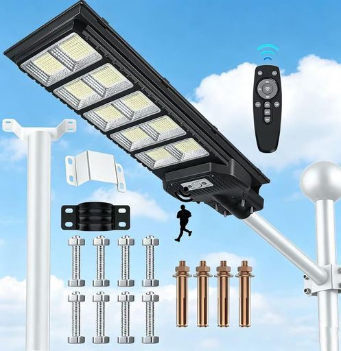 【2026新型・耐久性追加アップグレード・55000ルーメン】LED ソーラー街灯 屋外 1000w 外灯 IP67防水 センサーライト 人感センサー 光センサー 防犯最適 led街灯 屋外照明 夜間自動点灯 6V/40000mAH…