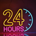 JOMOBUTY24時間営業ネオンサイン多階段調光可LED24HOURSネオンライト店看板店舗インテリアレストランバー居酒屋ホテル喫茶店飲食店ネットカフェ用サイ...