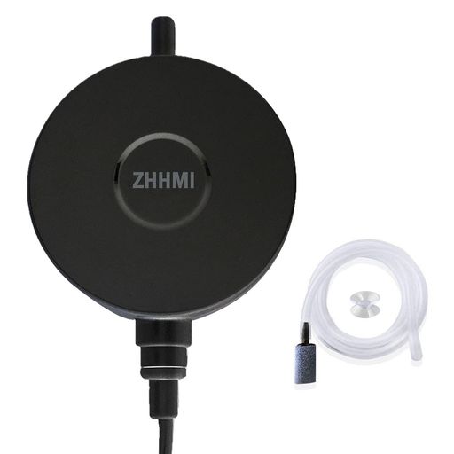 ZHHMl 水槽エアーポンプ 小型エアーポンプ 0.3L / Min空気の排出量 空気ポンプ 超静か 効率的に水族館/水槽の酸素提供可能 (XK-002 ブラック)