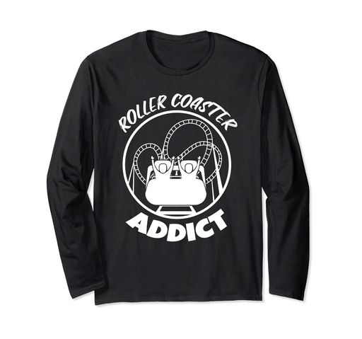 ジェットコースターアディクト面白い遊園地テーマパーク 長袖Tシャツ ジェットコースターアディクト面白い遊園地テーマパーク 長袖Tシャツ